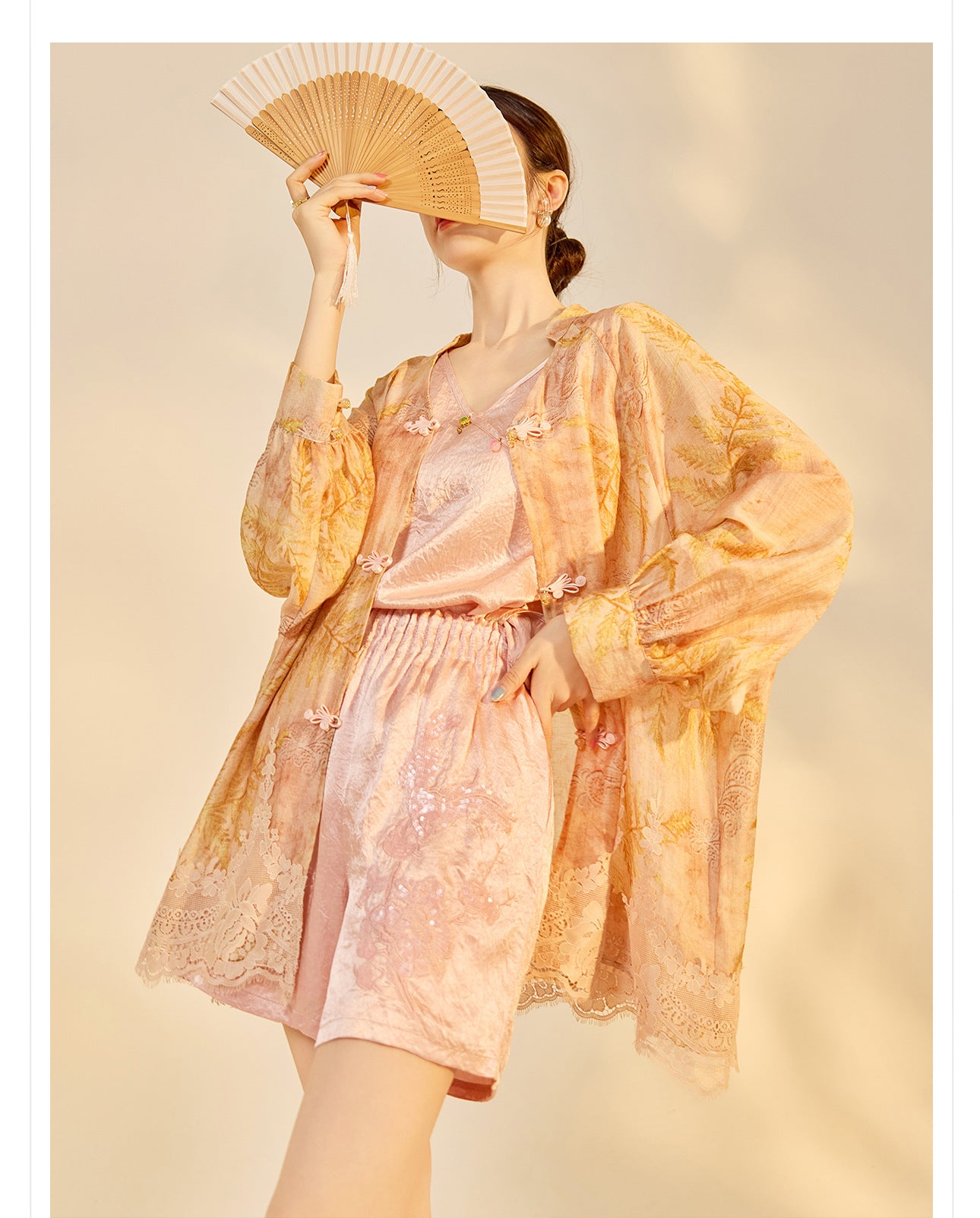 Autumn Chinese Style Lace Patchwork Shirt | Slim Embroidered V-Collar Top