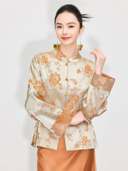 High-End Elegant Retro Zen Style Jacket for Women