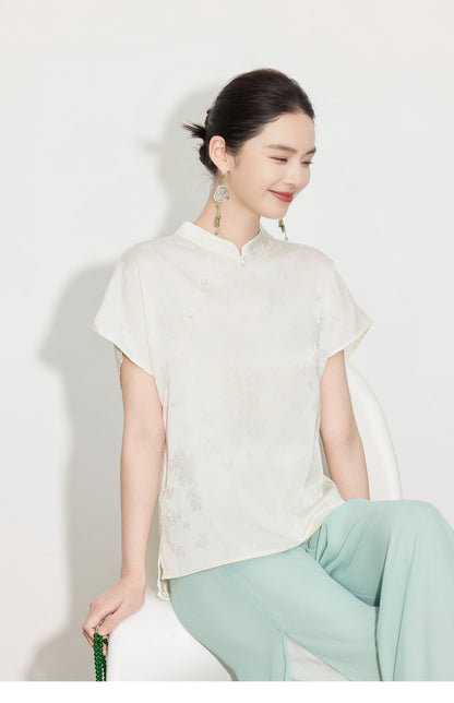 High-Waist Wide-Leg Draped Pants for Women