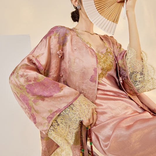 2025 New Chinese Style Light Luxury Jacket | Elegant Printed Rayon Women's Top