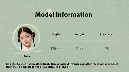 Girls Summer Hanfu Set — Short Sleeve Shirt & Mamian Skirt Two-Piece