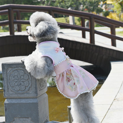 Pet Princess Tang Suit Chinese Style Cheongsam for Cats and Dogs