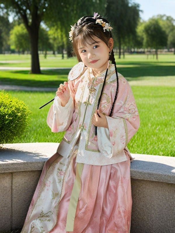 Children’s Chinese Style Hanfu | Elegant Ancient Costume Pink Outfit