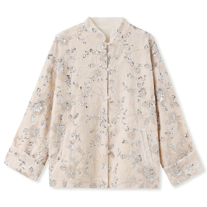 2026 Spring New Chinese Beaded Rayon Elegant Youthful Jacket