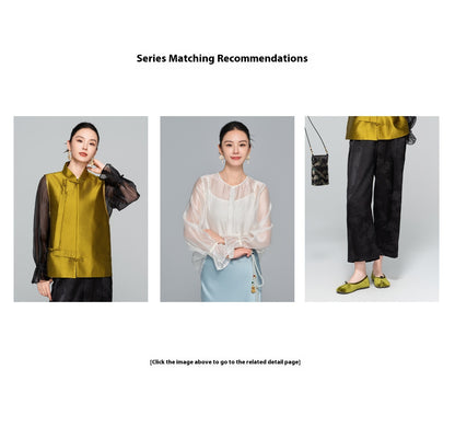 Elegant Stand Collar Button Sleeveless Layered Vest