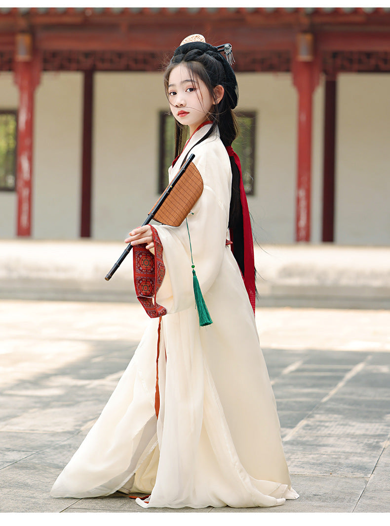 Girls’ Summer Hanfu | Wei Jin Style Daily Warring States Robe Fairy Dress