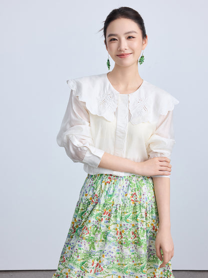 Elegant Loose Fit Chinese Style Summer Top