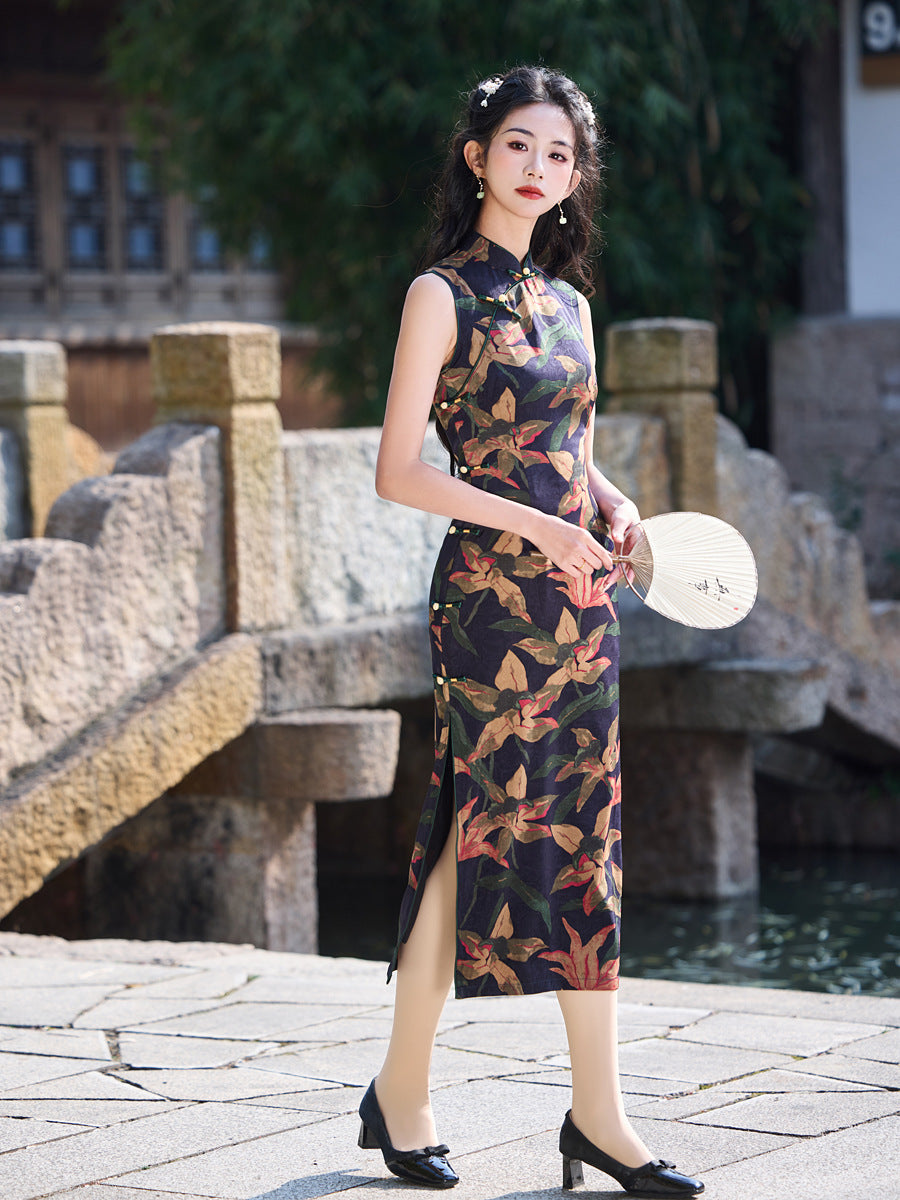 Youthful Sleeveless Cheongsam – Beautiful Daily Wear Dress