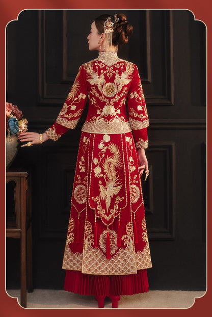 Xiuhe Wedding Dress Bride Slim Fit Chinese Wedding Couple Set