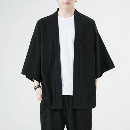 Mens Summer Chinese Style Thin Cotton Linen Sun Protection Retro Jacket
