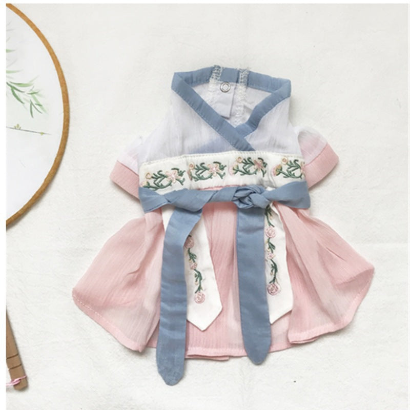 Lightweight Summer Pet Hanfu Small Dog Cat Chinese Style Dress