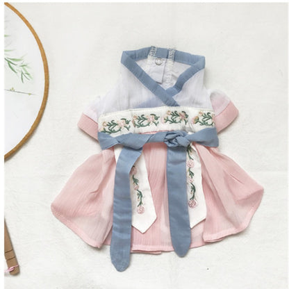 Lightweight Summer Pet Hanfu Small Dog Cat Chinese Style Dress