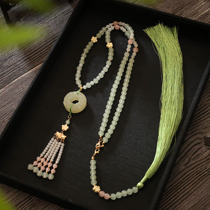 Ancient Costume Hanfu Necklace | Elegant Horse Face Skirt Fresh Jewelry Accessory