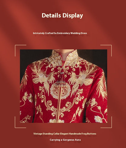 Xiuhe Wedding Dress Bride Slim Fit Chinese Wedding Couple Set