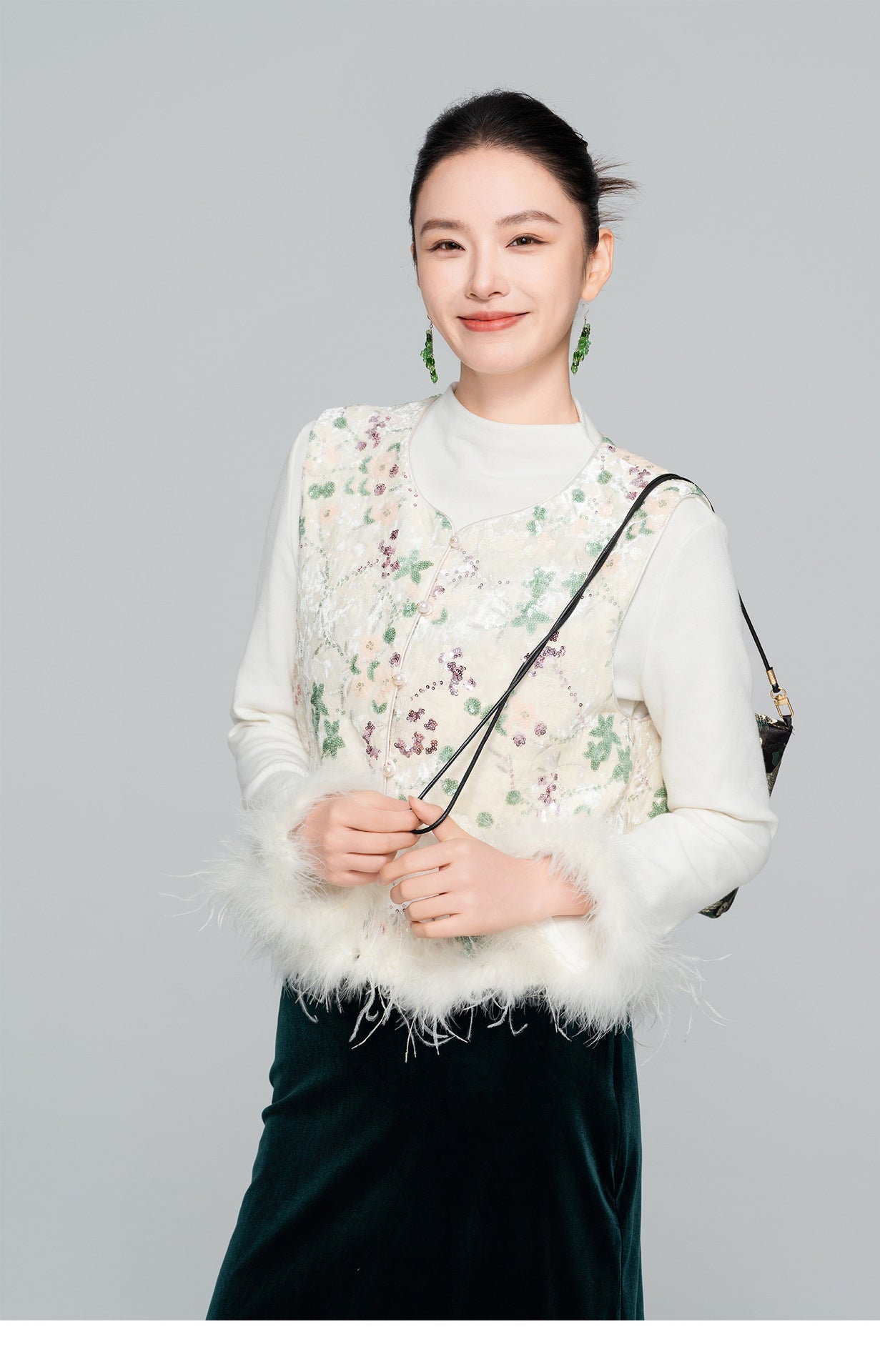 Stylish Velvet Furry Women's Vest