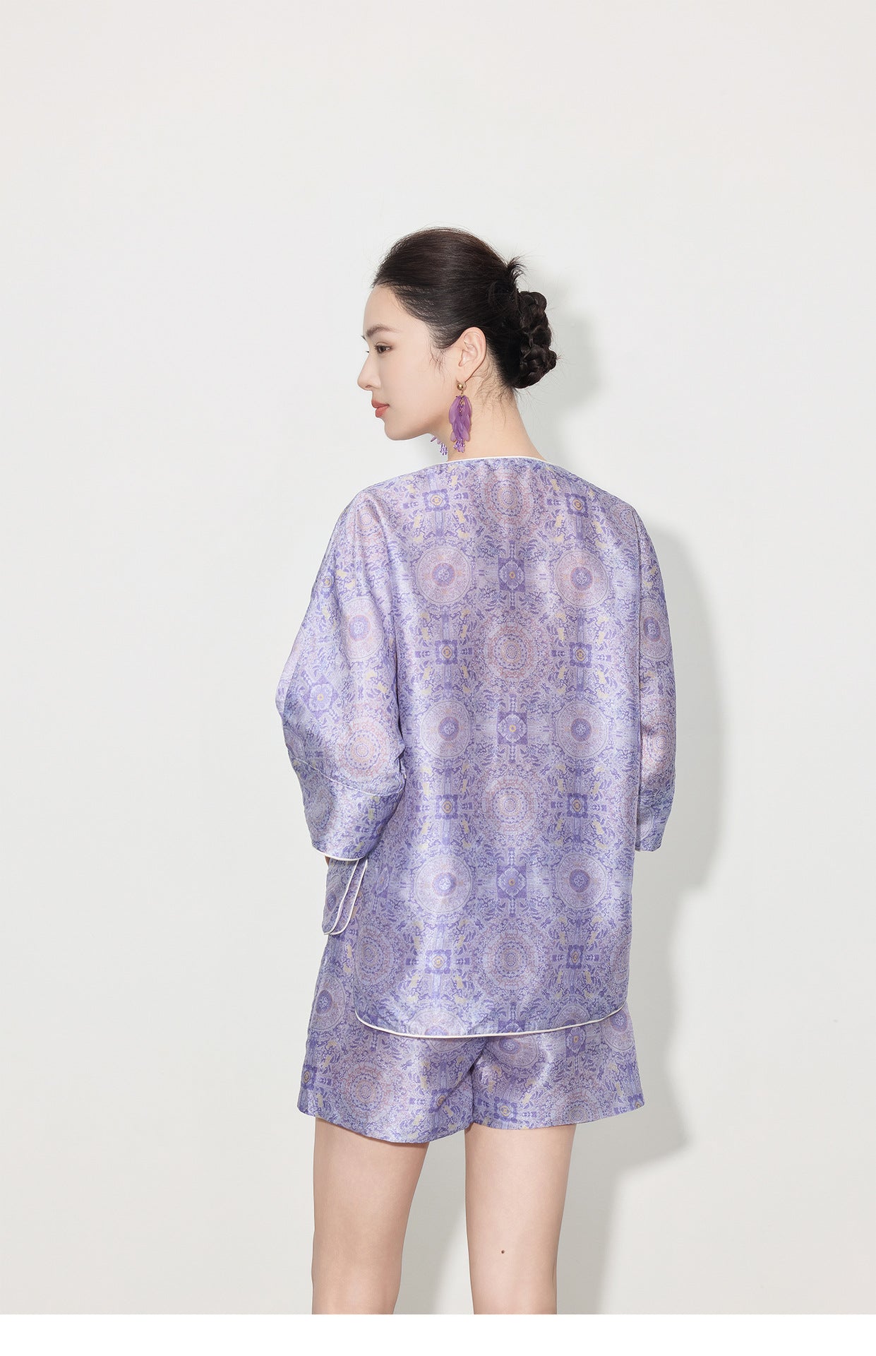 Chinese Style Asymmetrical Shirt & Shorts Set New Summer Casual Outfit