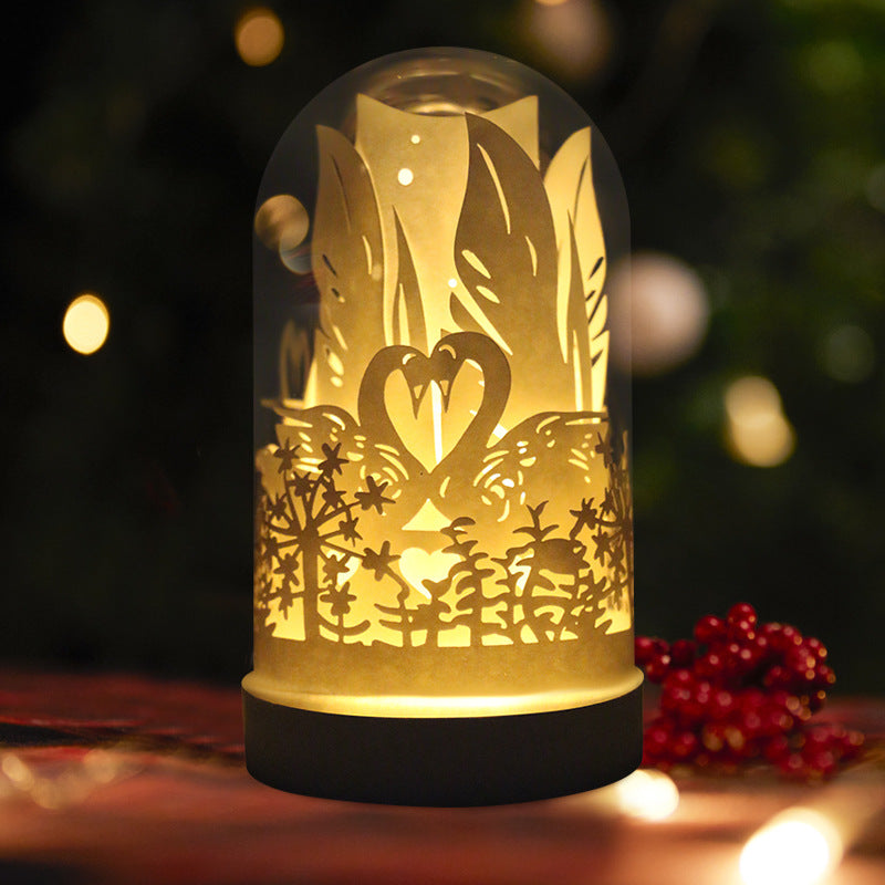 DIY 3D Paper Carving Lamp Handmade Panoramic Night Light