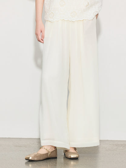 Elegant High-Waist Wide-Leg Summer Pants
