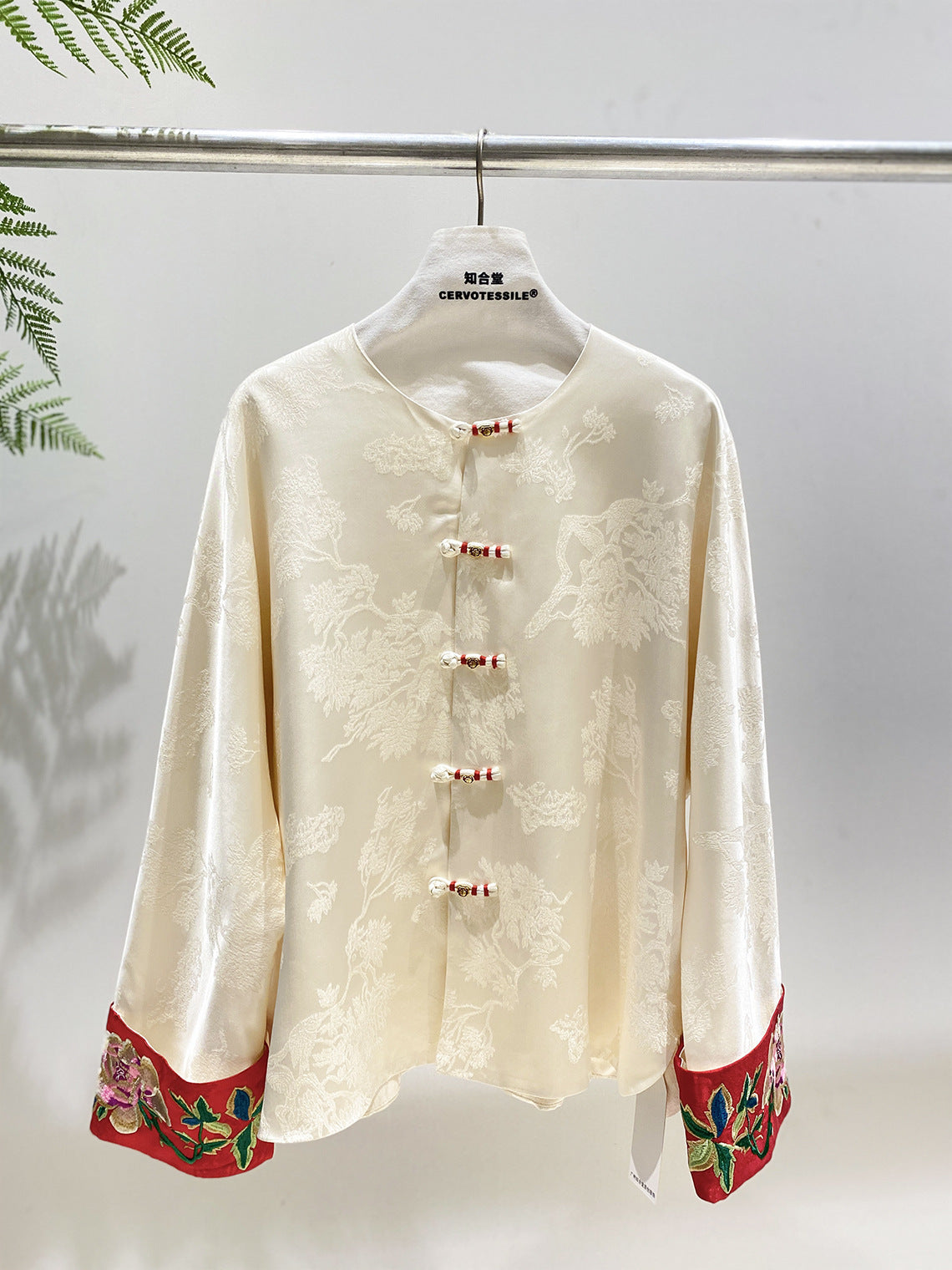 Stylish National Style Embroidered Top for Women