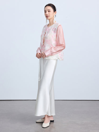 High-End Elegant Embroidered Women's Vest Top