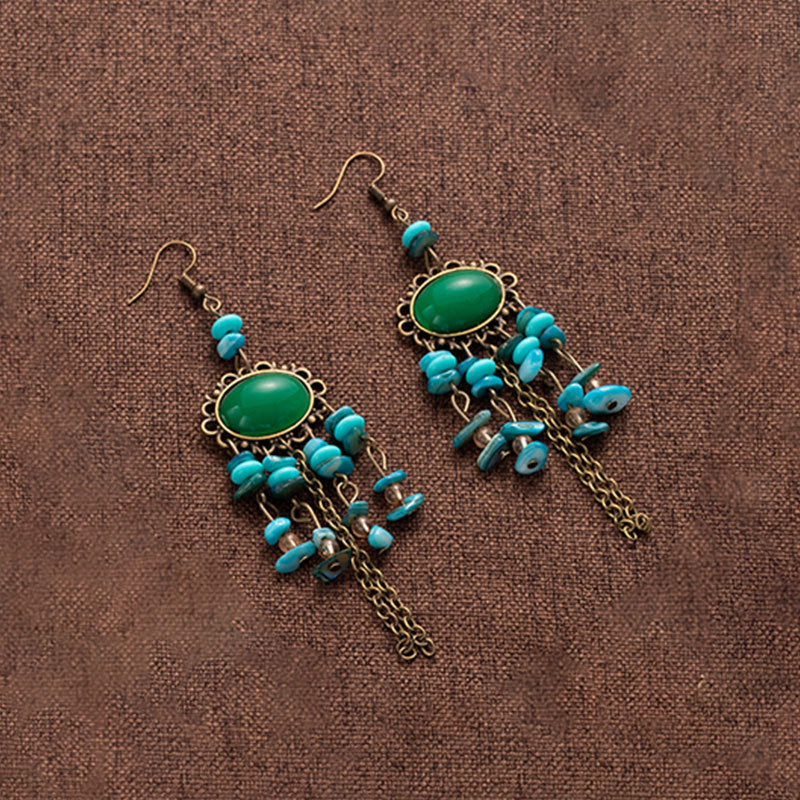 Exotic Ancient Style Hair Ornament Set | Hanfu Earrings Necklace Hair Accessory