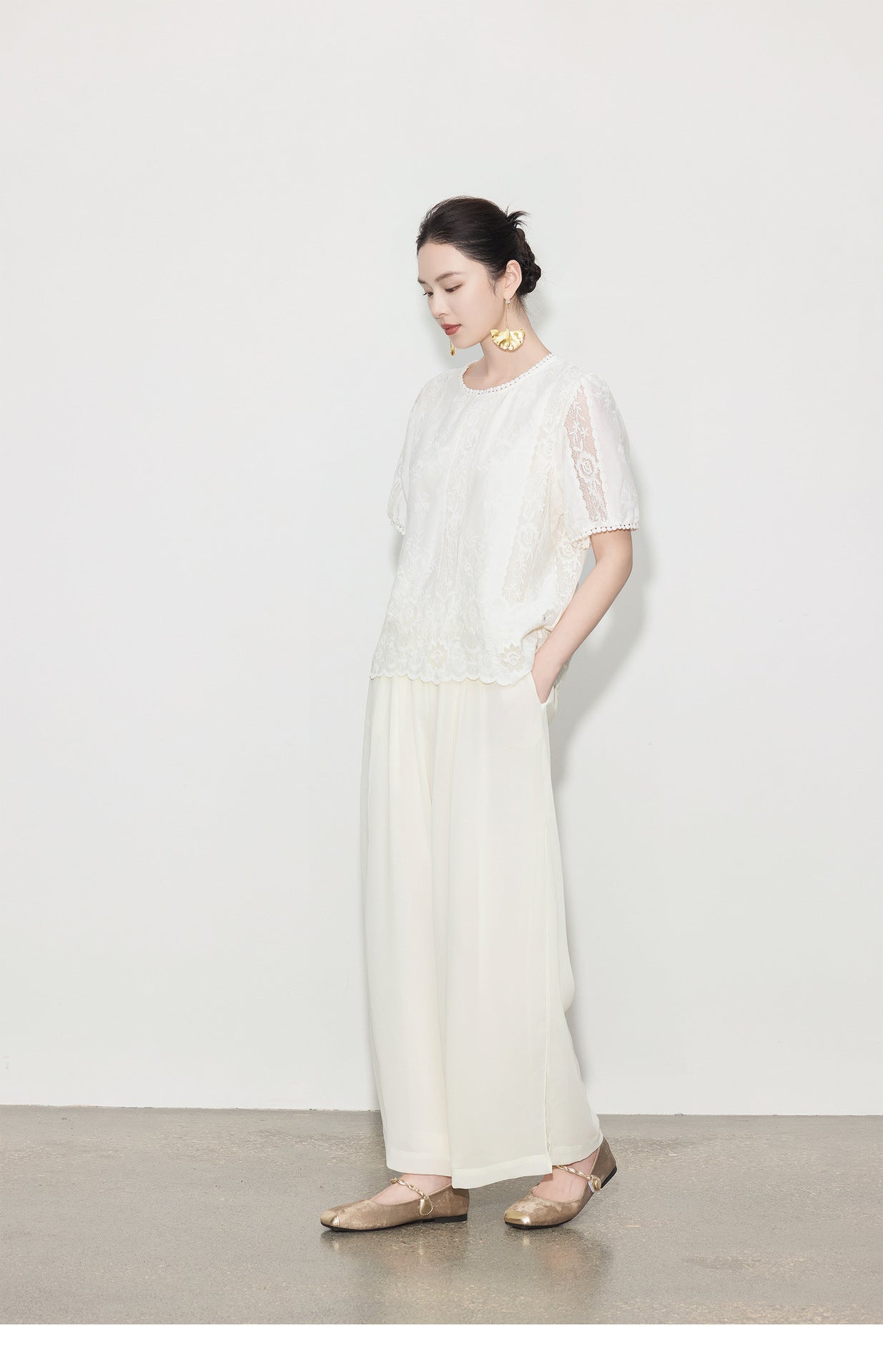 Elegant High-Waist Wide-Leg Summer Pants