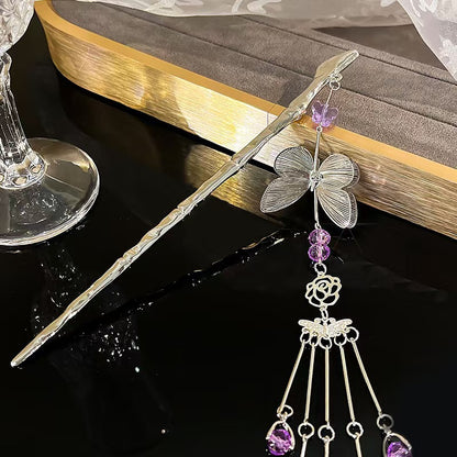 Ancient Style Hanfu Hairpin | Elegant Cheongsam Back Hair Accessory for Women