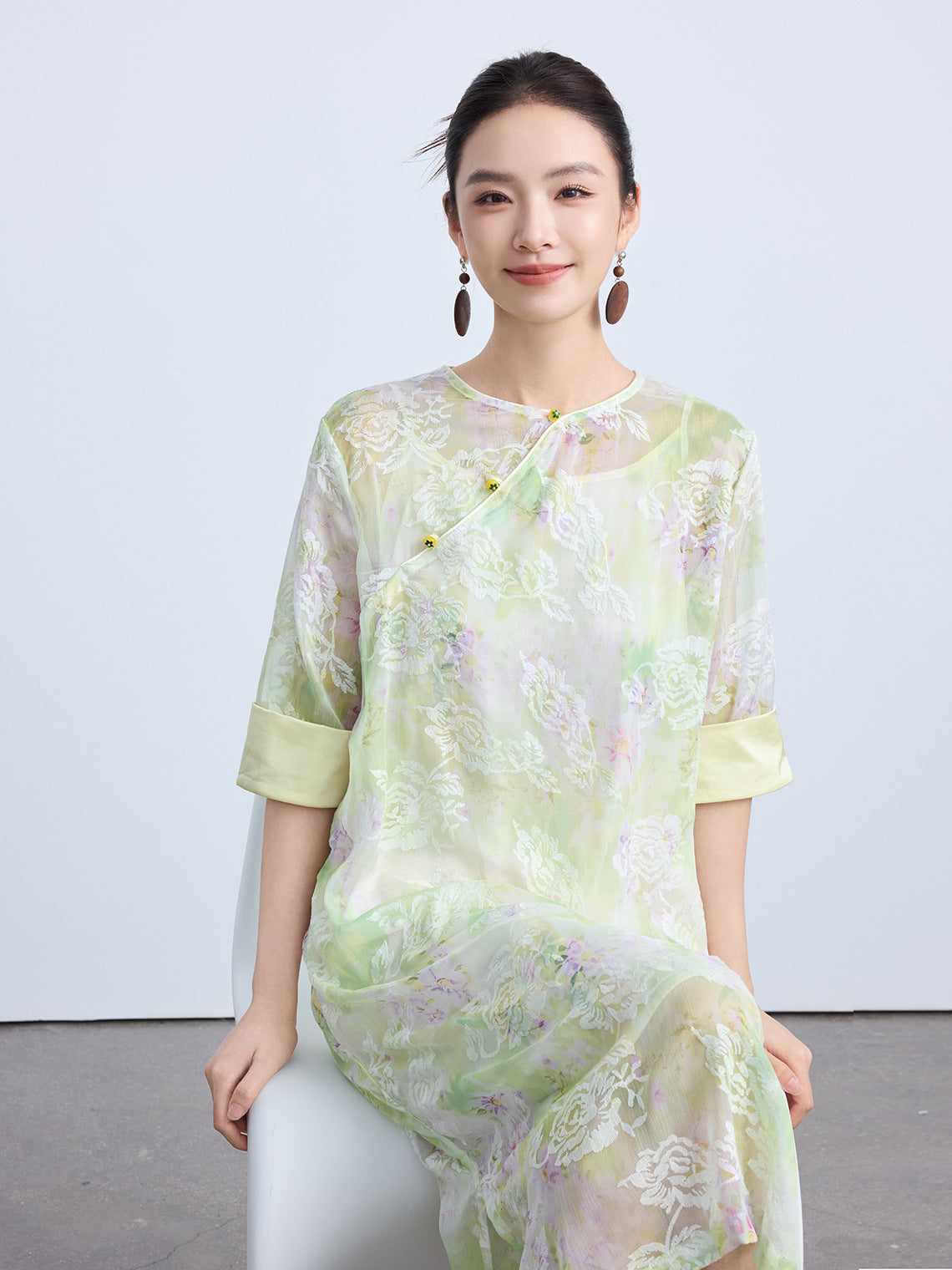 High-End Women's Qipao – Loose Elegant Retro Summer Dress