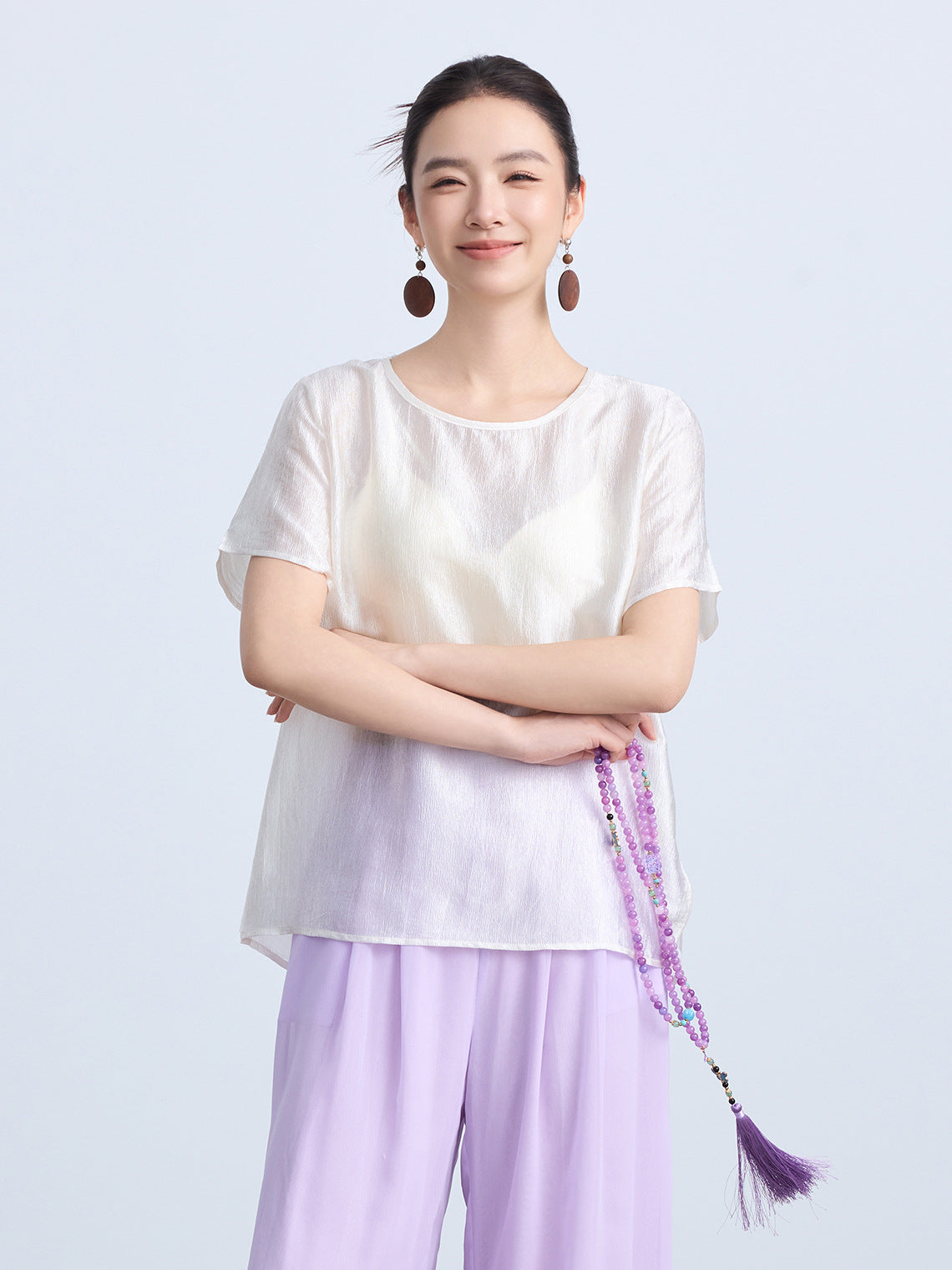 High-End National Style Summer Blouse for Women