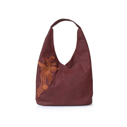 Elegant Xiangyun Silk Embroidered Bag — Large National Style Tote