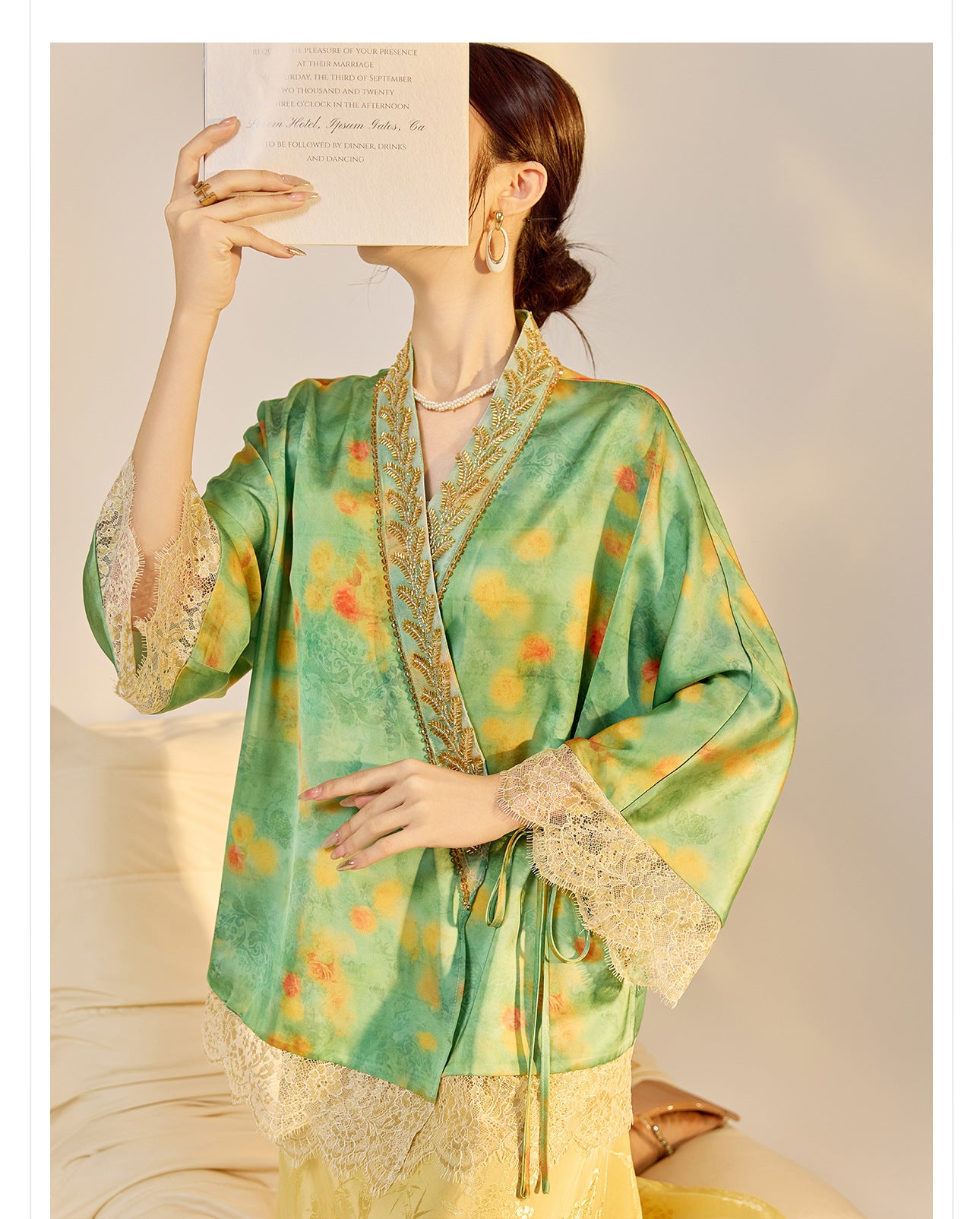 Elegant New Chinese Embroidered Jacquard Cardigan & Strap Dress Set