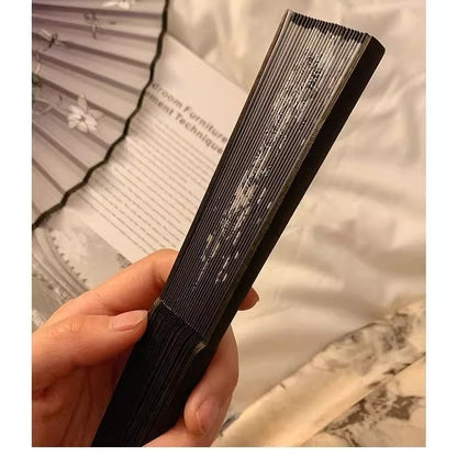 Hanfu Summer Folding Fan — Portable Mamian Skirt Dance Bamboo Fan