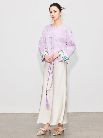 Spring Retro Embroidered Loose Slimming Jacket for Women