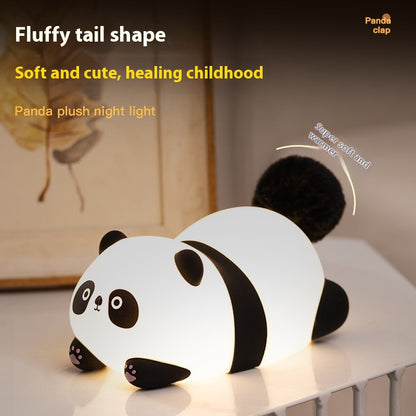 Furry Fun Panda Lamp USB Night Light Cute Bedside Gift Lamp
