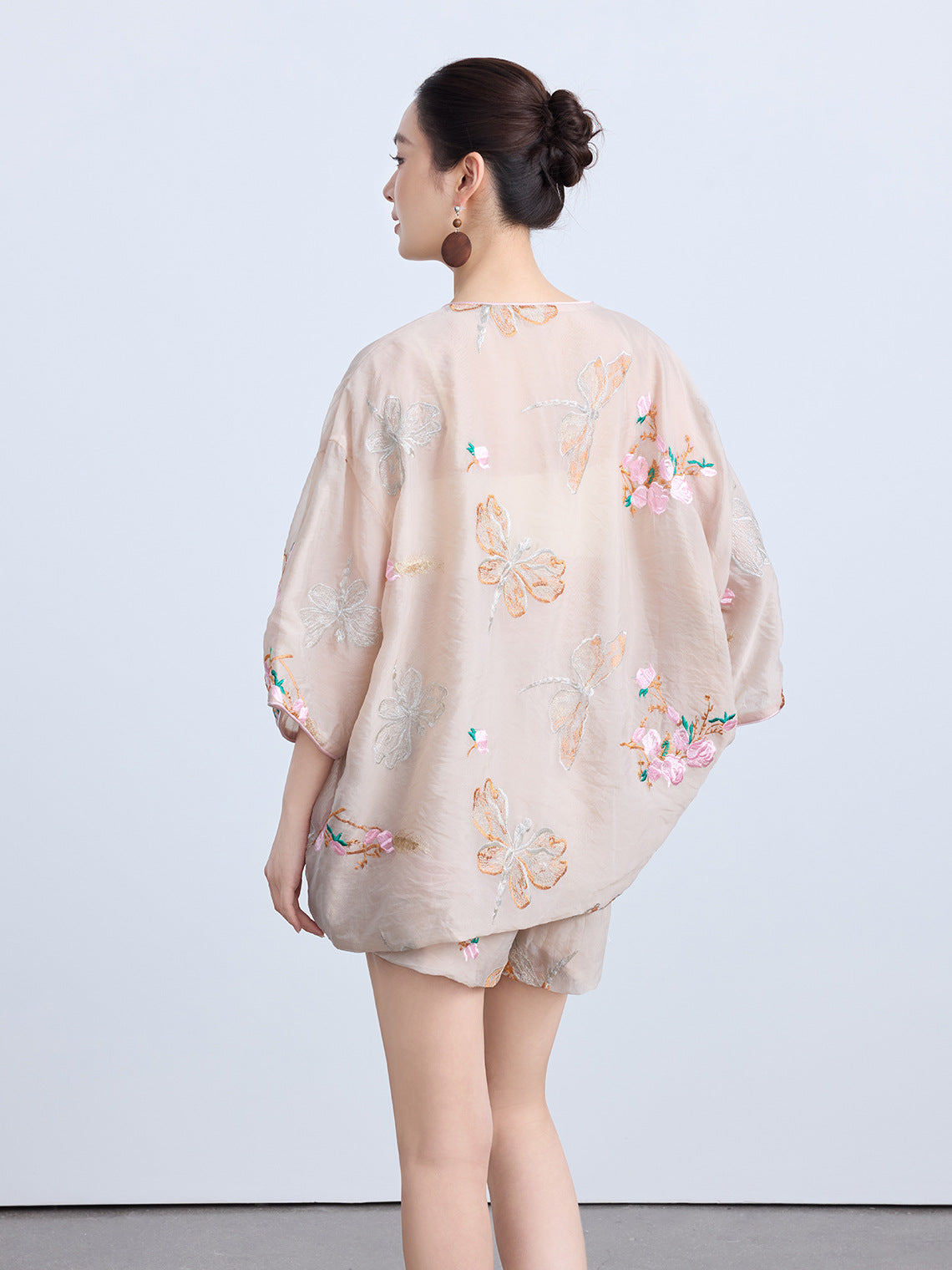 Chinese Style Embroidered Top & Shorts Set New Loose Two-Piece Outfit