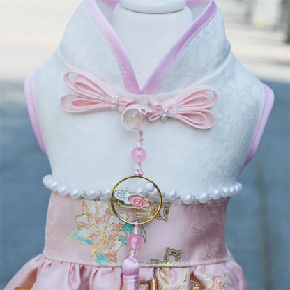 Pet Princess Tang Suit Chinese Style Cheongsam for Cats and Dogs