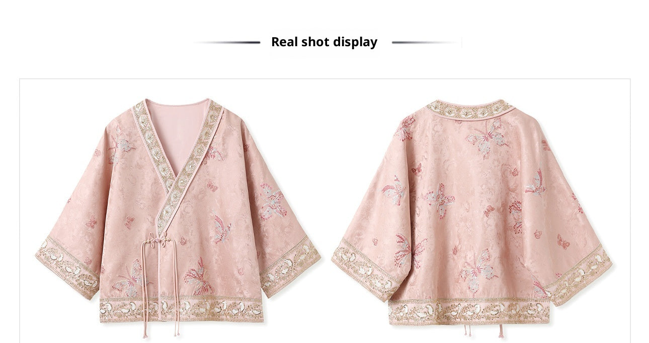 2025 Early Autumn Elegant New Chinese Style Embroidered Jacquard Coat | National Style
