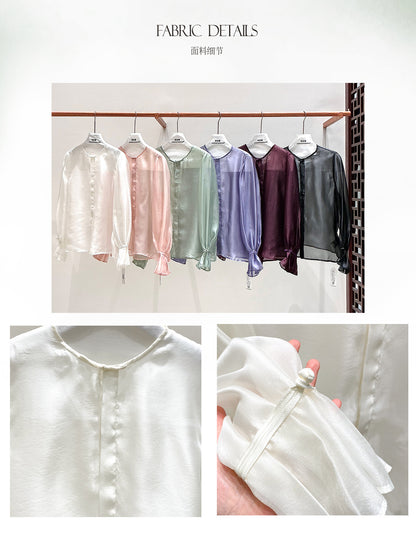 High-End Lightweight Bell Sleeve Top for Women