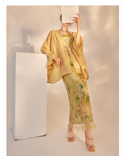 Elegant New Chinese Style High-End Women's Long Sleeve Loose Coat