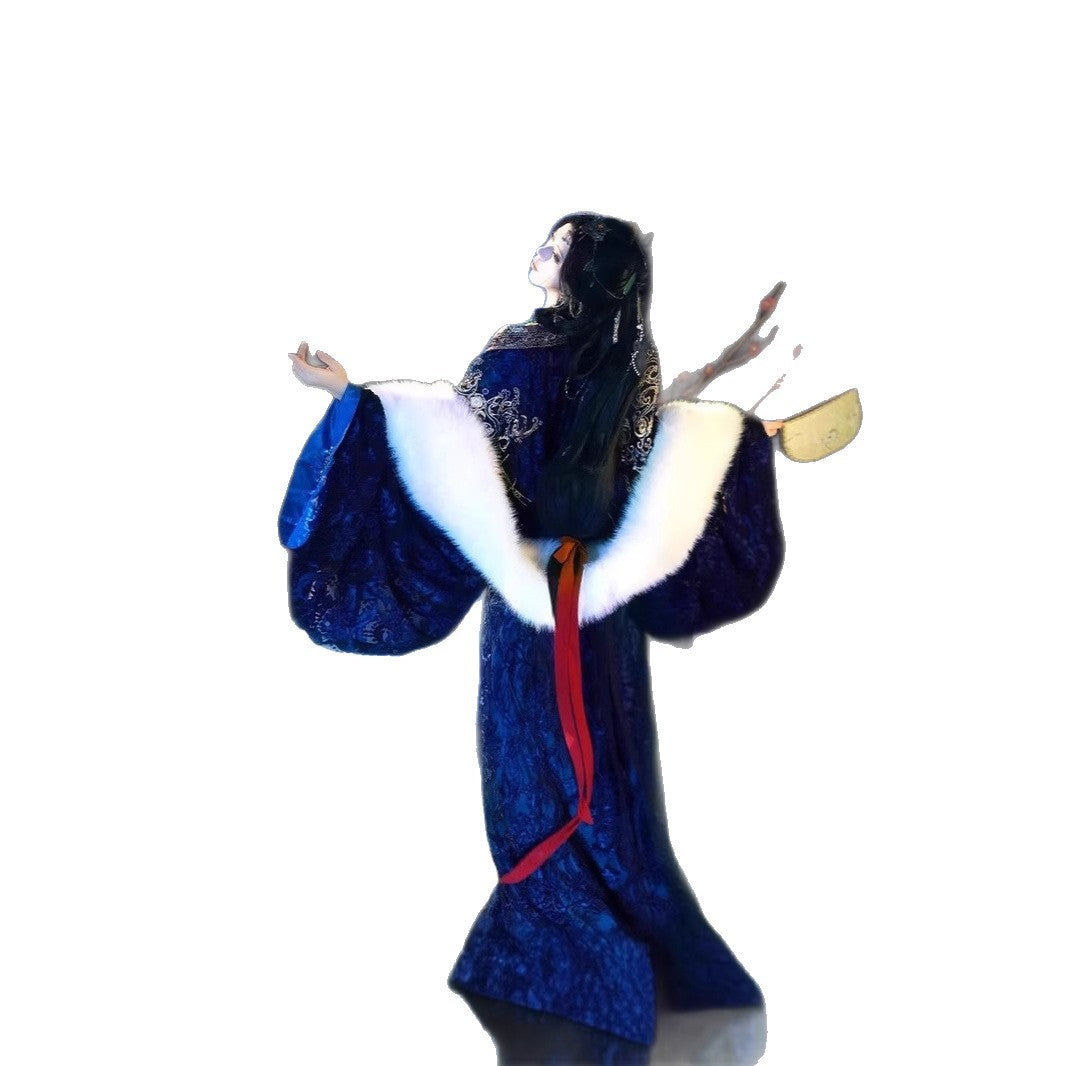 2026 Original Warring States Hanfu – Autumn Winter Large Sleeve Robe