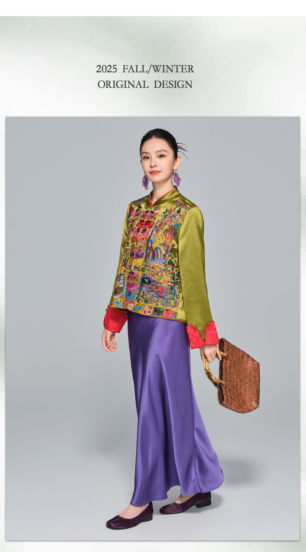 Stylish Embroidered Acetate Jacket