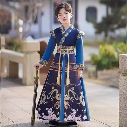 Boys’ Spring Autumn Hanfu | Ancient Style Handsome Tang Suit Costume