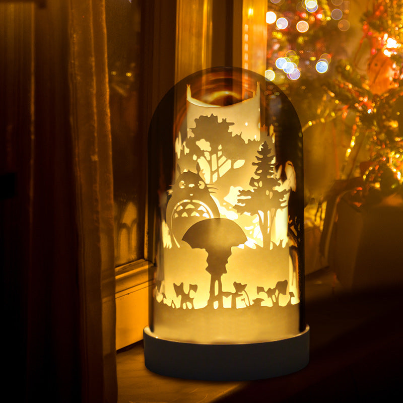 DIY 3D Paper Carving Lamp Handmade Panoramic Night Light