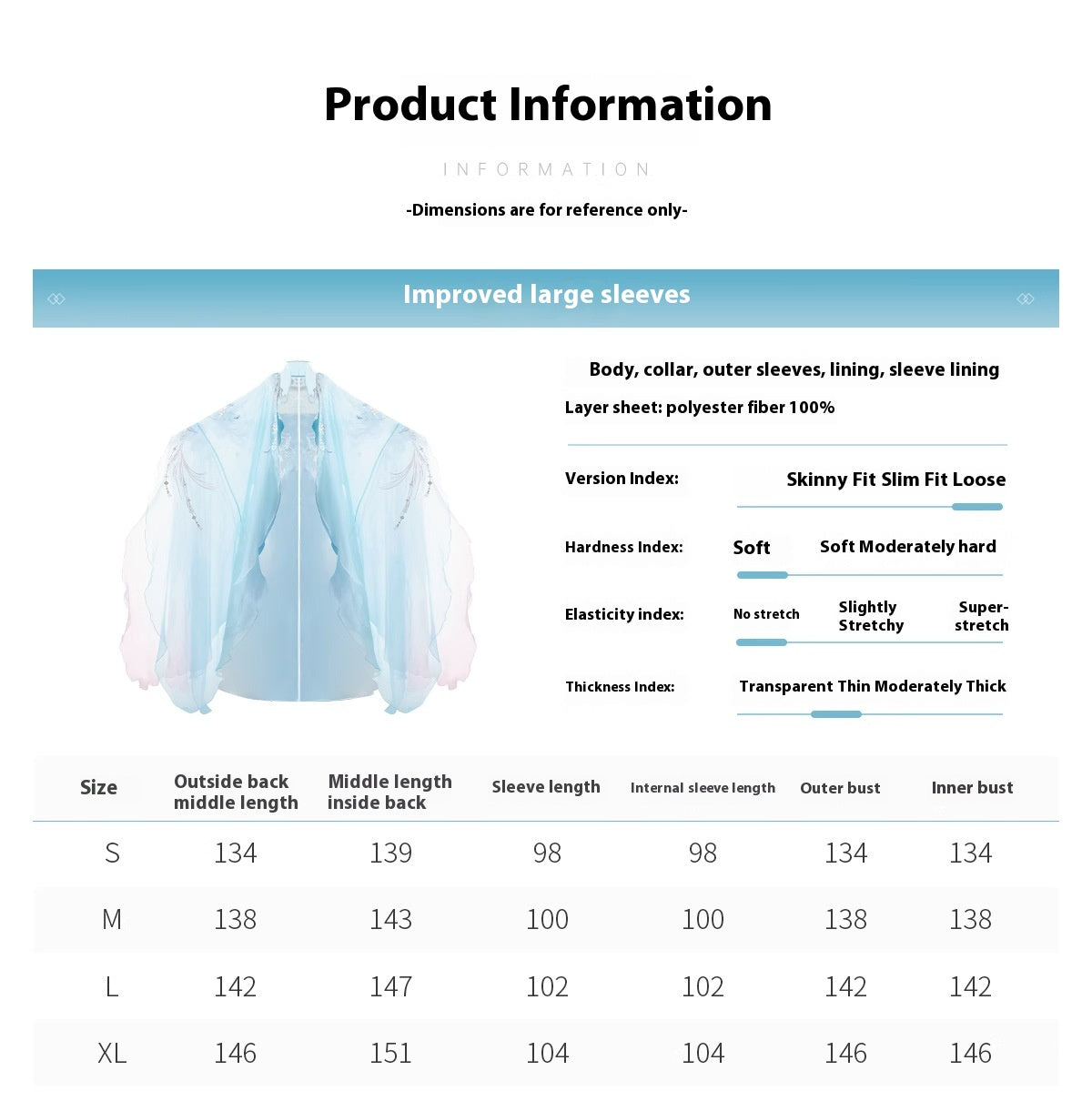 Fairy Tang Hanfu — Heavy Embroidery Large Sleeve Slip Dress for Women