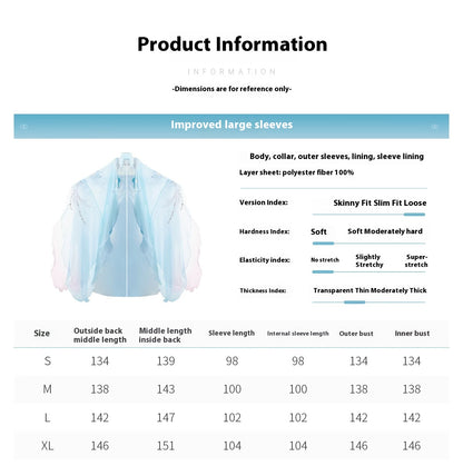 Fairy Tang Hanfu — Heavy Embroidery Large Sleeve Slip Dress for Women