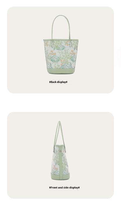 Song Brocade Silk Bucket Bag New Chinese Style Shoulder Crossbody Bag for Women