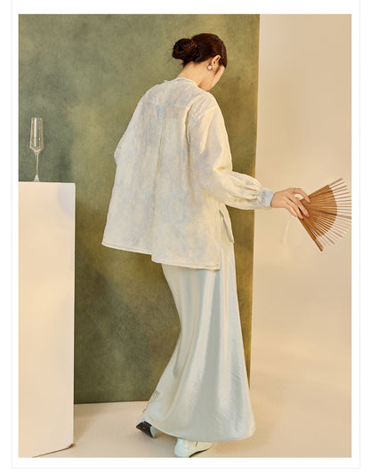 Early Autumn Retro Embroidered Top | New Chinese Style Artistic Shirt