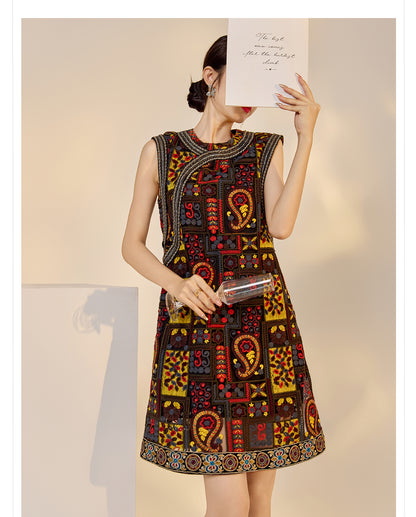 High-End Summer Dress for Women |New Chinese Style Embroidered Long Dress