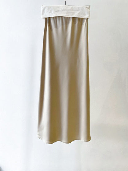 Elegant Smooth Satin Mermaid Long Skirt