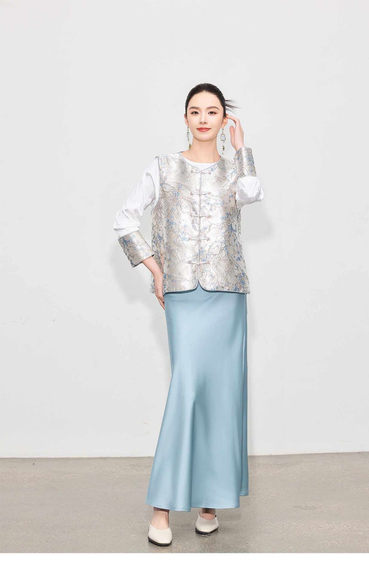 High-End Chinese Fashion Jacquard Vest Top